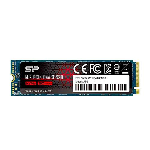 Unidad de Estado sólido PCIe Gen3x4 M.2 NVMe 256GB con velocidades de Lectura y Escritura de hasta 3100 MB/s y 1100 MB/s (Silicon Power)