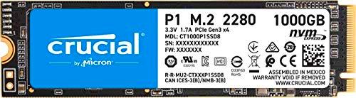 Crucial P1 1TB CT1000P1SSD8 Unidad interna de estado sólido-hasta 2000 MB/s (3D NAND