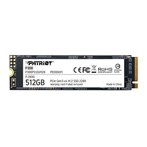 Patriot P300 M.2 PCIe Gen 3 x4 512GB SSD de bajo Consumo