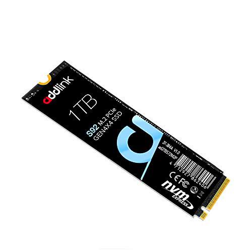 addlink S92 1TB PCIe Gen 4x4 QLC NVMe M.2 2280 SSD interno de lectura 4700MB/s escritura 1850MB/s unidad de estado sólido