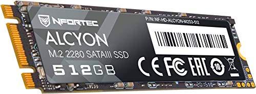 Nfortec Alcyon M.2 SSD 512GB SATA III,Disco Duro Estado sólido Interno con Interfaz Serial ATA III 6Gb/s