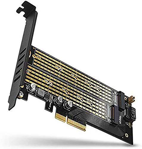 PCEM2-D PCIE NVME+NGFF M.2 Adapter. para conectar hasta Dos Discos Duros M.2 al Ordenador