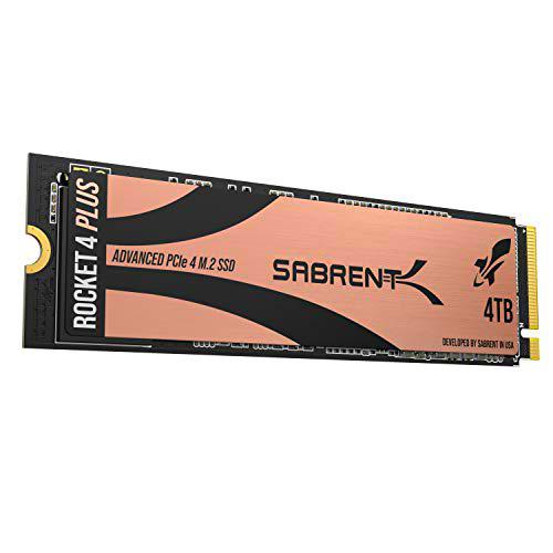 Sabrent 4TB Rocket 4 Plus NVMe 4.0 Gen4 PCIe M.2 Internal SSD Extreme Performance Solid State Drive R/W 7100/6600MB/s (SB-RKT4P-4TB)