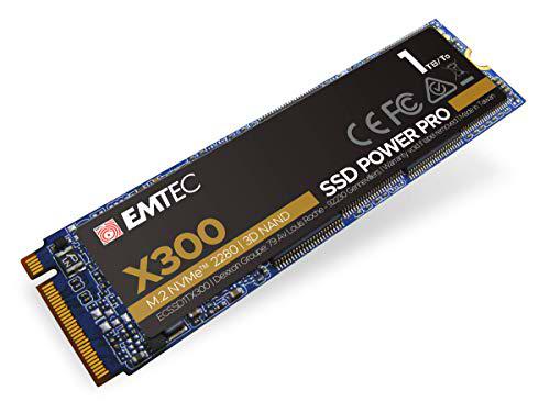 Emtec ECSSD1TX300 - Unidad de Estado sólido Interno 3.0 NVMe Serie X300 Power Pro 3D NAND (1 TB)