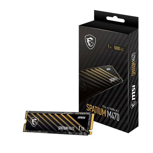 MSI SPATIUM M470 PCIe 4.0 NVMe M.2 1TB - Disco Duro SSD (1TB