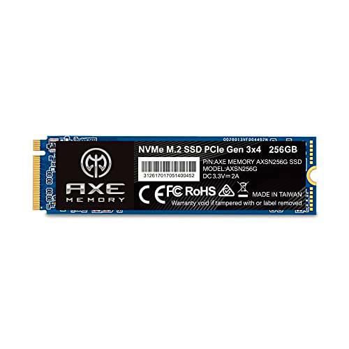 AXE MEMORY 256 GB NVMe SSD M.2 2280 PCIe Gen 3x4 Disco Duro Sólido Interno SSD