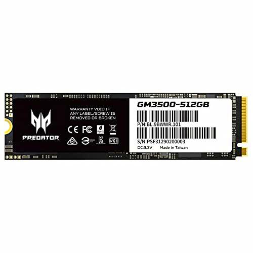 Acer SSD Predator GM-3500 512 GB PCIe NVMe Gen3 M.2 PCI Express 3.0 3D NAND