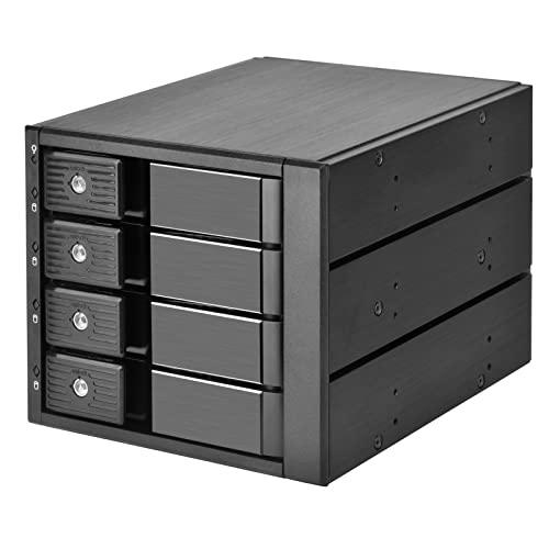 Silverstone SST-FS304-12G - Tres bahías de Unidades de 5,25&quot; para Cuatro armazones de Discos Duros de 3,5&quot; SAS-12G / SATA 6Gbit/s Hot-Swap HDD/SSD sin Bandeja.