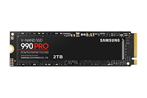 Samsung 990 Pro 2 TB PCIe 4.0 (hasta 7.450 MB/s) NVMe M.2 (2280) Unidad Interna de Estado sólido (SSD) (MZ-V9P2T0BW)