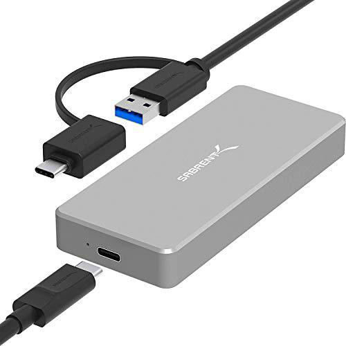 SABRENT Caja SSD M.2, USB C 3.1 a SSD NVMe, SSD SATA 1TB