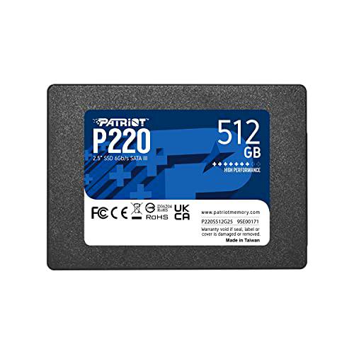 Patriot P220 SSD 512GB SATA III Disco Sólido Interno 2.5&quot;