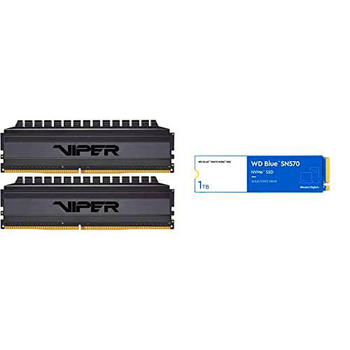 Patriot Viper 4 Blackout Series - Memoria DDR4 de 32 GB (2 x 16 GB