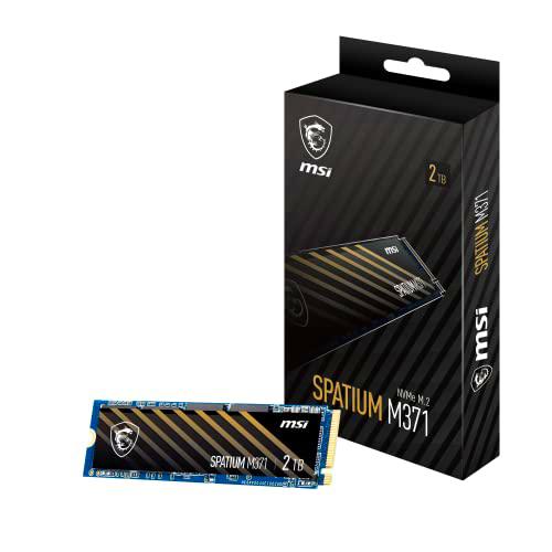 MSI SPATIUM M371 NVMe M.2 2TB - Disco Duro SSD de 2TB (Gen3x4