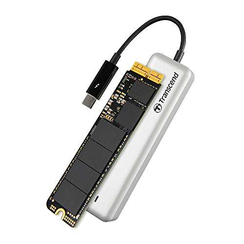 TRANSCEND JetDrive 825 Disco Duro Interno SSD con Thunderbolt Externo para MacBook de 240GB