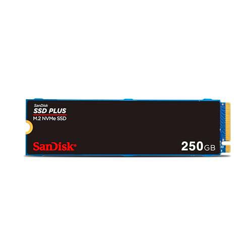 SanDisk SSD Plus 250GB M.2 2280 PCIe Gen3 NVMe SSD con Velocidad de Lectura de hasta 3200 MB/s