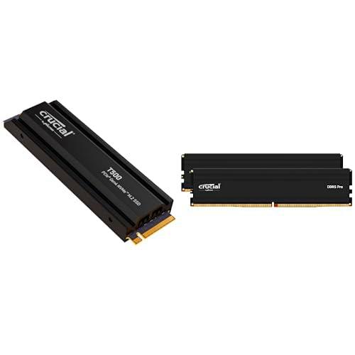 Crucial T500 SSD de 2TB Interna M.2 PCIe Gen4 NVMe para Juegos + Kit de Memoria RAM de Sobremesa Pro de 48 GB (2x24 GB) DDR5 6000MHz