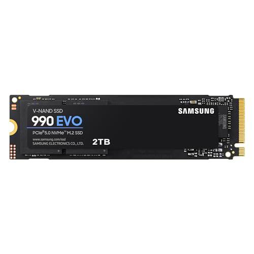 SAMSUNG 990 EVO 2 TB PCIe® 4.0 x4 / 5.0 x2, NVMe2.0 (hasta 5.000 MB/s) NVMe M.2 (2280) Unidad Interna de Estado sólido (SSD) (MZ-V9E2T0BW)