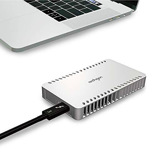 Archgon X70 120GB Silver Thunderbolt 3 Portátil Externo PCIE SSD (hasta R / W 1600 / 1100MB / s) solo para Thunderbolt 3 en Mac o PC MS-7215-TB3SV120