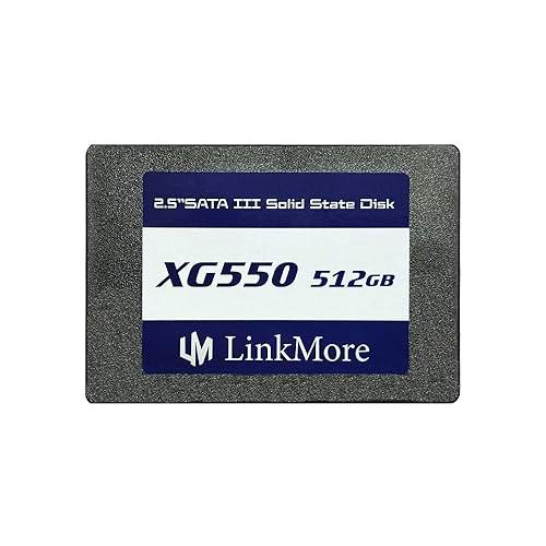 LinkMore XG550 512GB SSD, Disco Duro SSD SATA III de 2,5&quot; (6 GB/s)