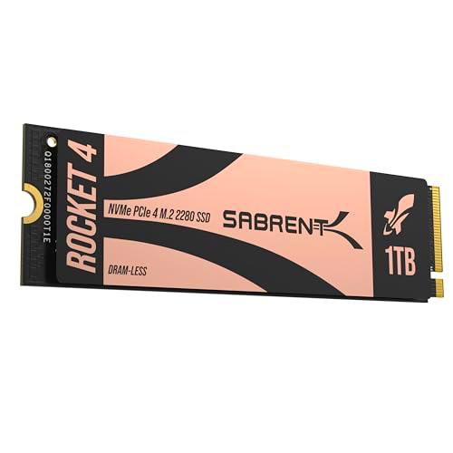 SABRENT Rocket SSD 1TB NVMe 4 SIN DRAM M.2 PCIe Gen 4 X4 (SB-RKT4L-1TB)