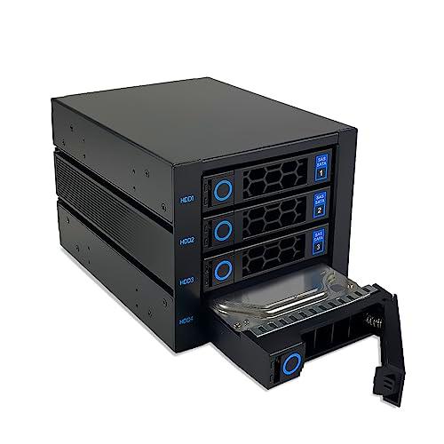 FANTEC 2552 WR-C3141-6G SAS/SATA 6G backplane housing for 4x 3.5&quot;/2.5&quot; HDD/SSD on a tray in a 3X 5.25 module