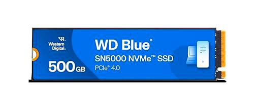 WD Blue SN5000 500GB SSD, M.2 2280 NVMe SSD, PCIe Gen4