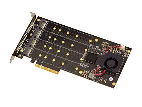 KALEA-INFORMATIQUE Tarjeta controladora M2 PCIe 3.0 x8 para 4 Unidades SSD M.2 NVMe M Key