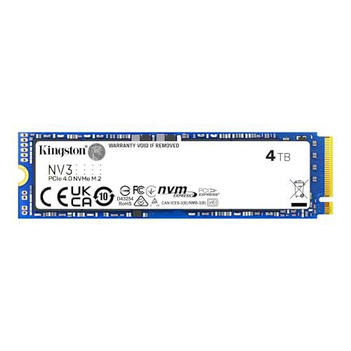 Kingston NV3 NVMe PCIe 4.0 SSD Interno 4TB M.2 2280-SNV3S/4000G