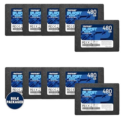 Patriot Memory Burst Elite SATA 3 SSD de 480GB de 2.5 Pulgadas Unidad de Estado Sólido Interna Paquete a Granel de 10 Unidades