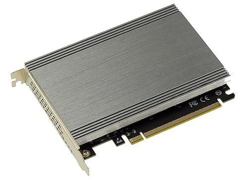 Kalea-INFORMATIQUE Tarjeta controladora M2 PCIe 3.0 x16 para 4 Unidades SSD M.2 NVMe M Key con disipador térmico de Aluminio.