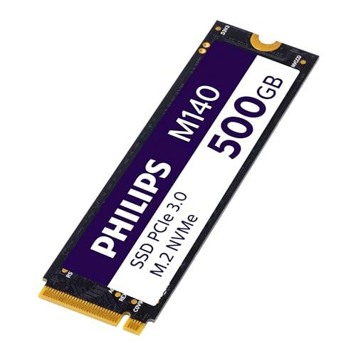 Philips Unidad Interna de Estado sólido M.2 M140 NVMe PCIe Gen3 500 GB (2280) para PC de sobremesa y portátil