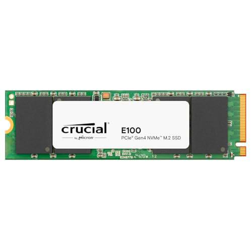 Crucial E100 480GB PCIe Gen4 NVMe M.2 SSD Interno, hasta 4.700 MB/s