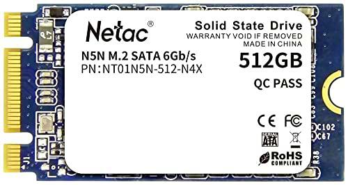 Netac Technology N5N 512GB Interno M.2 SATA SSD 2242 SATA 6 GB/s Retail NT01N5N-512-N4X